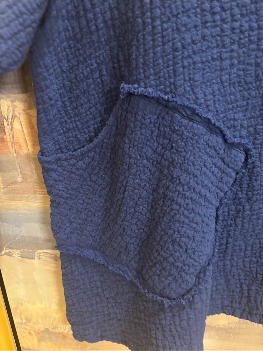 Habitat Navy Quilted Scoop-Neck Tunic with Side Pocket - Picture 2 of 4